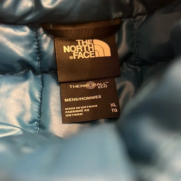 New The North Face Mens Thermoball jacket blue size x large NWT XL - Picture 7 of 7